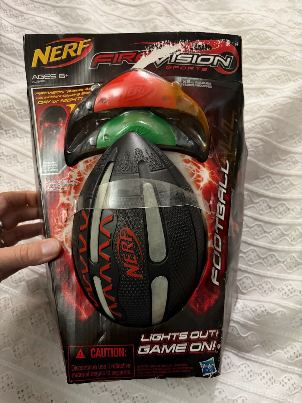 Nerf Firevision Sports Football A0343 NEW Sealed 2 Frames Red Green 2012